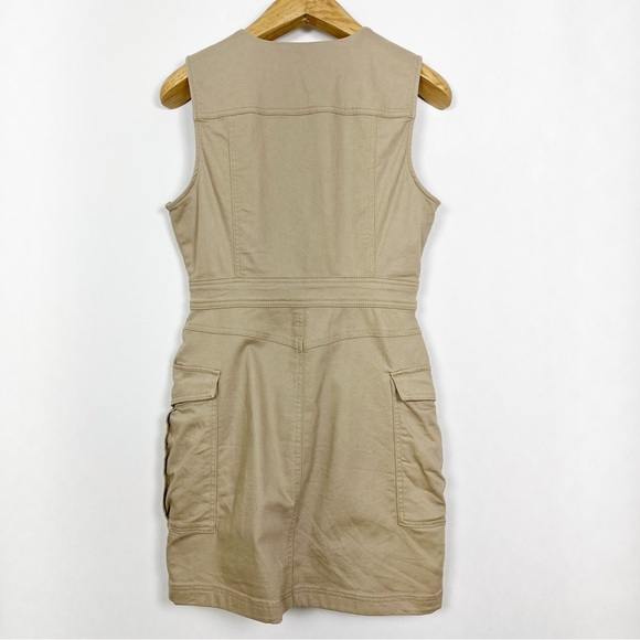 Joe Fresh‎ Tan Safari Cargo Sleeveless Wrap Dress Size Small - Picture 5 of 8